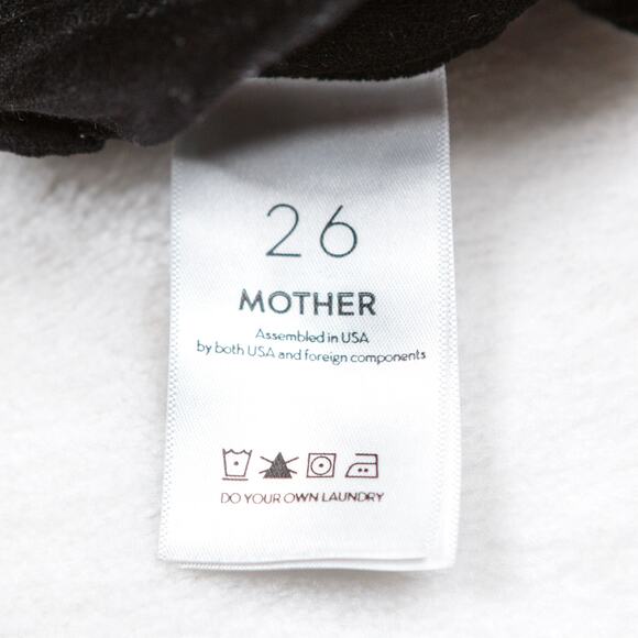 MOTHER‎ High Waisted Looker Ankle Velvet Jeans Soft Skills Black Sz 26 - Picture 10 of 11